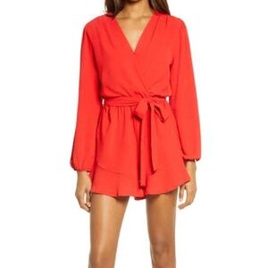 RED Romper- Size M